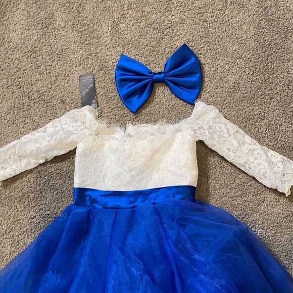 Girls Formal Dress Off the Shoulder Corset Back Size 4-5Y NWT - Picture 4 of 10